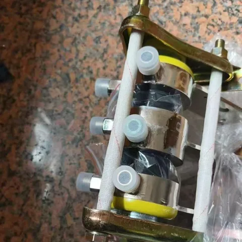 Diode clamp frame holding stacked disc diodes - Diode Frame / Holder for PTMS-1000