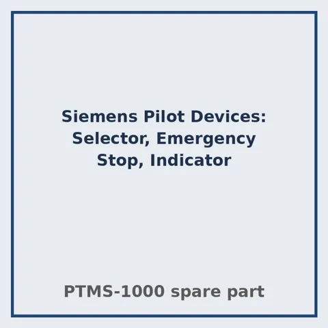 Siemens Pilot Devices: Selector, Emergency Stop, Indicator